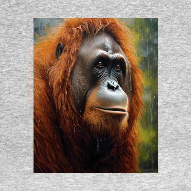 Oil Paint Hyperrealism: Amazing Zoo Orangutan by ABART BY ALEXST 